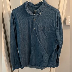 Premium Indigo long sleeve button up
